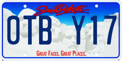 SD license plate 0TBY17