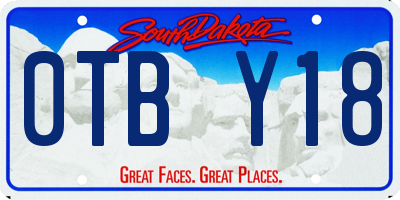 SD license plate 0TBY18