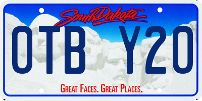 SD license plate 0TBY20
