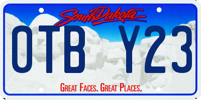 SD license plate 0TBY23