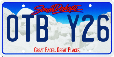 SD license plate 0TBY26