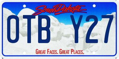 SD license plate 0TBY27