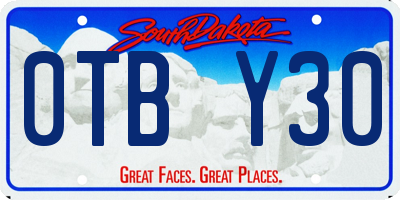 SD license plate 0TBY30