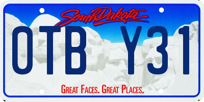 SD license plate 0TBY31