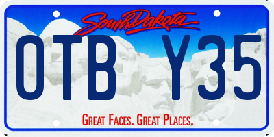 SD license plate 0TBY35