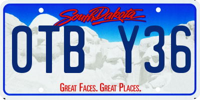 SD license plate 0TBY36