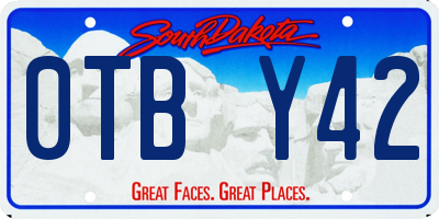 SD license plate 0TBY42