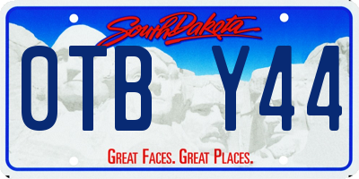 SD license plate 0TBY44