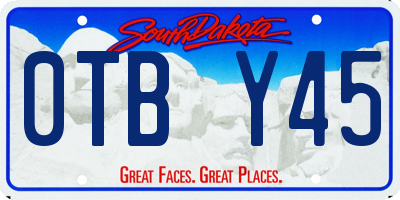 SD license plate 0TBY45