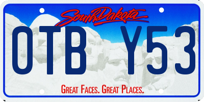 SD license plate 0TBY53