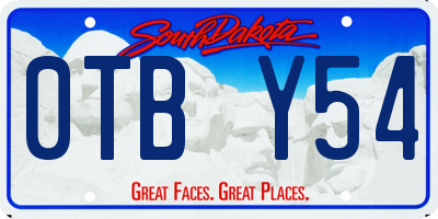 SD license plate 0TBY54