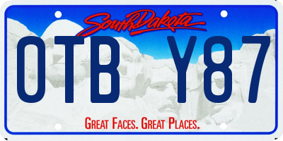 SD license plate 0TBY87