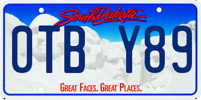 SD license plate 0TBY89