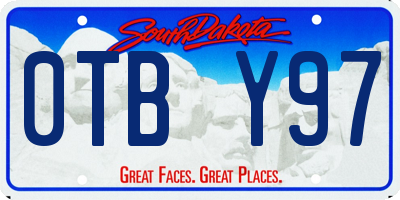 SD license plate 0TBY97