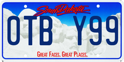 SD license plate 0TBY99