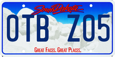 SD license plate 0TBZ05
