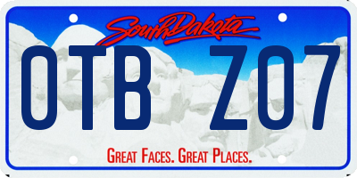 SD license plate 0TBZ07