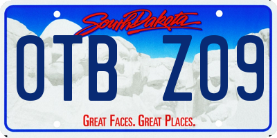 SD license plate 0TBZ09
