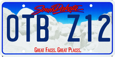 SD license plate 0TBZ12