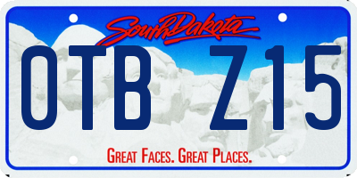 SD license plate 0TBZ15