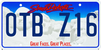 SD license plate 0TBZ16