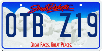 SD license plate 0TBZ19