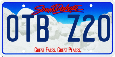 SD license plate 0TBZ20