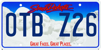 SD license plate 0TBZ26