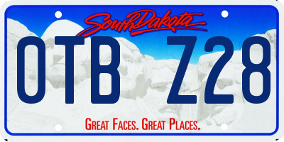 SD license plate 0TBZ28