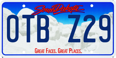 SD license plate 0TBZ29