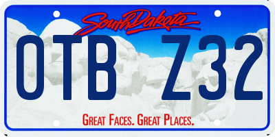 SD license plate 0TBZ32
