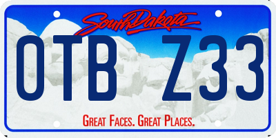 SD license plate 0TBZ33