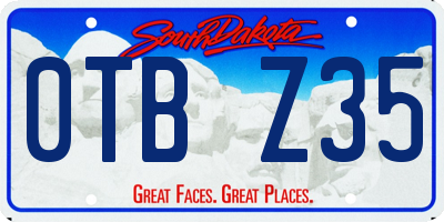 SD license plate 0TBZ35