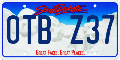 SD license plate 0TBZ37