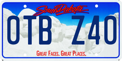 SD license plate 0TBZ40