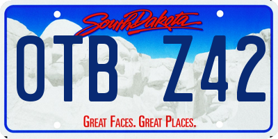 SD license plate 0TBZ42