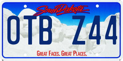 SD license plate 0TBZ44