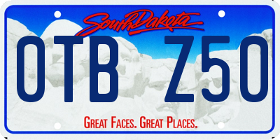 SD license plate 0TBZ50