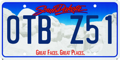 SD license plate 0TBZ51