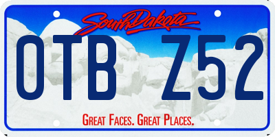 SD license plate 0TBZ52