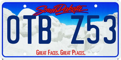 SD license plate 0TBZ53