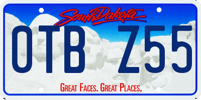 SD license plate 0TBZ55