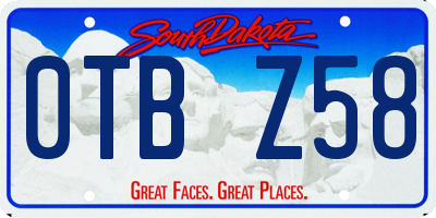 SD license plate 0TBZ58
