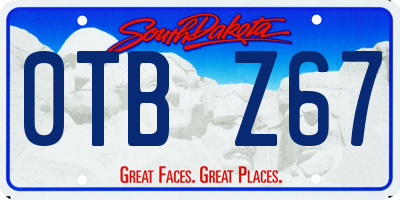 SD license plate 0TBZ67