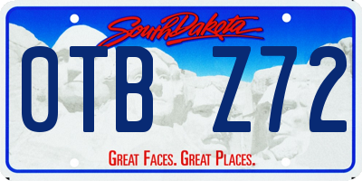 SD license plate 0TBZ72