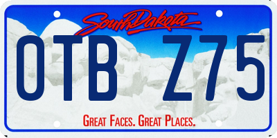 SD license plate 0TBZ75