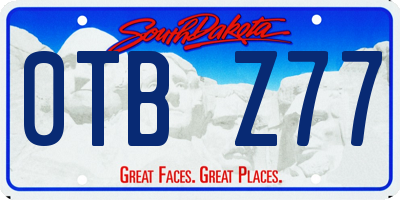 SD license plate 0TBZ77