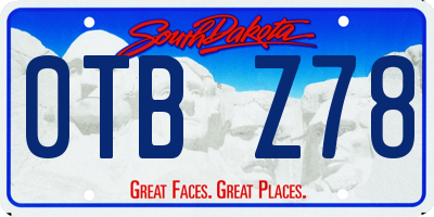 SD license plate 0TBZ78
