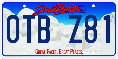 SD license plate 0TBZ81