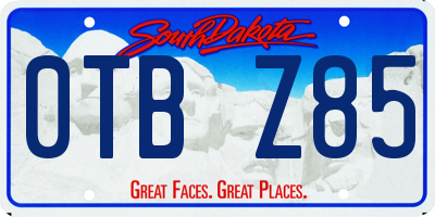 SD license plate 0TBZ85